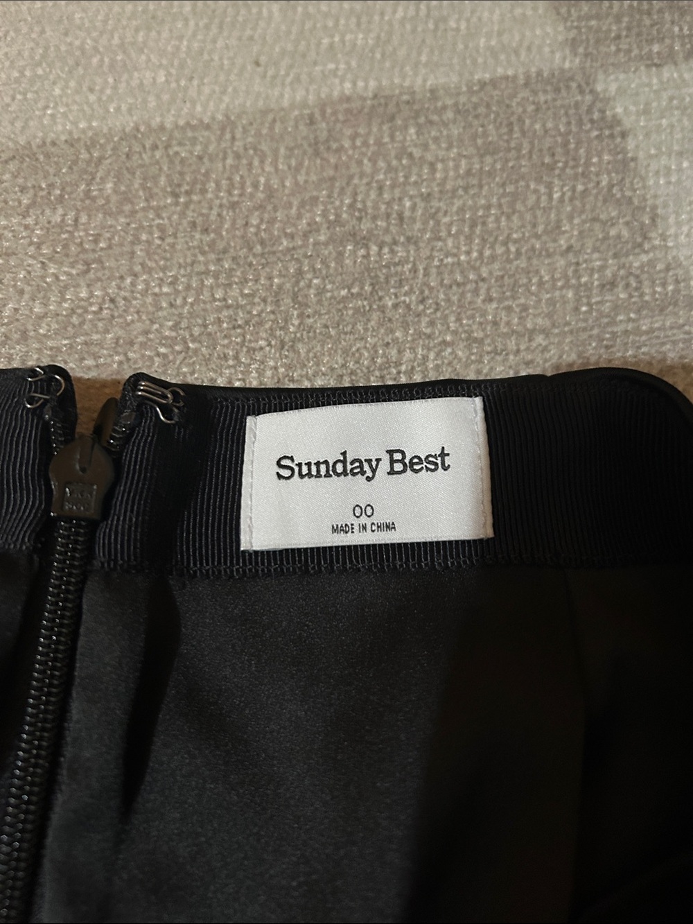 Sunday Best Black Mini Skirt with Front Slit - Picture 4 of 4